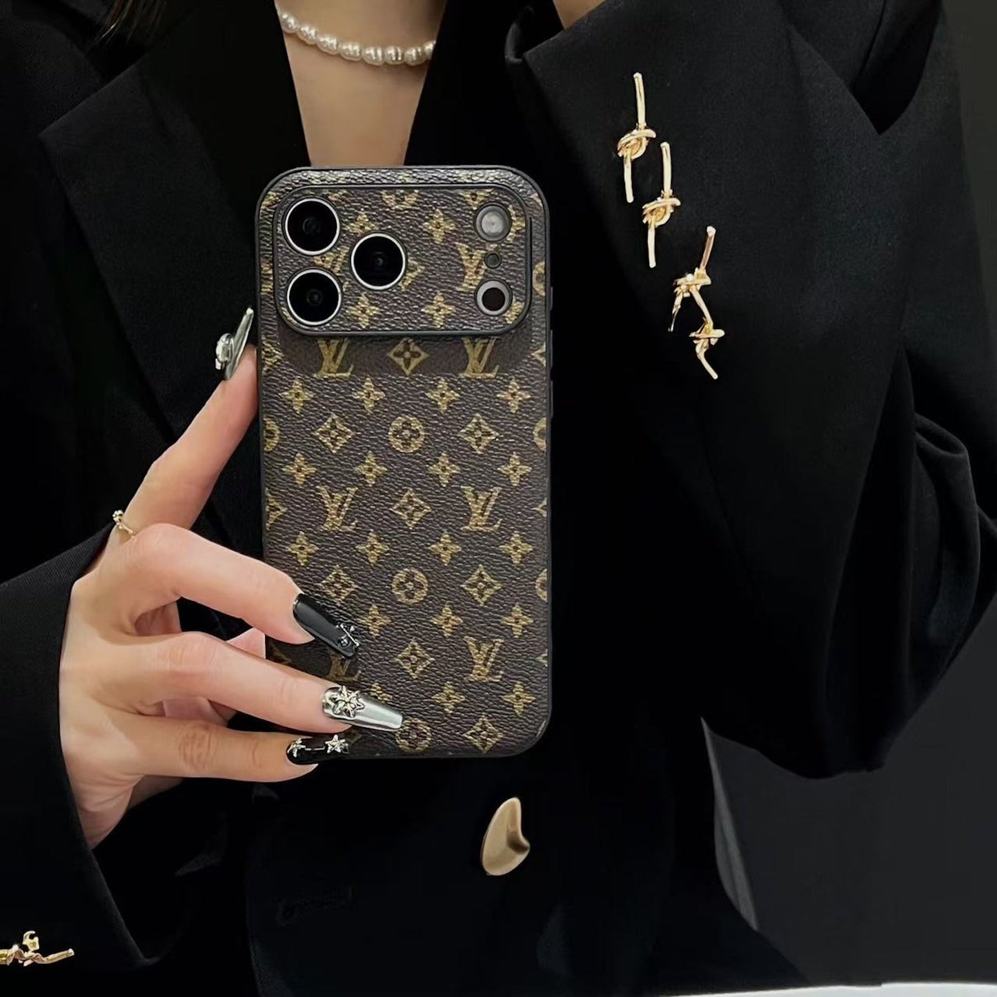 MINI LV BROWN MONOGRAM CUSTOM SIDE