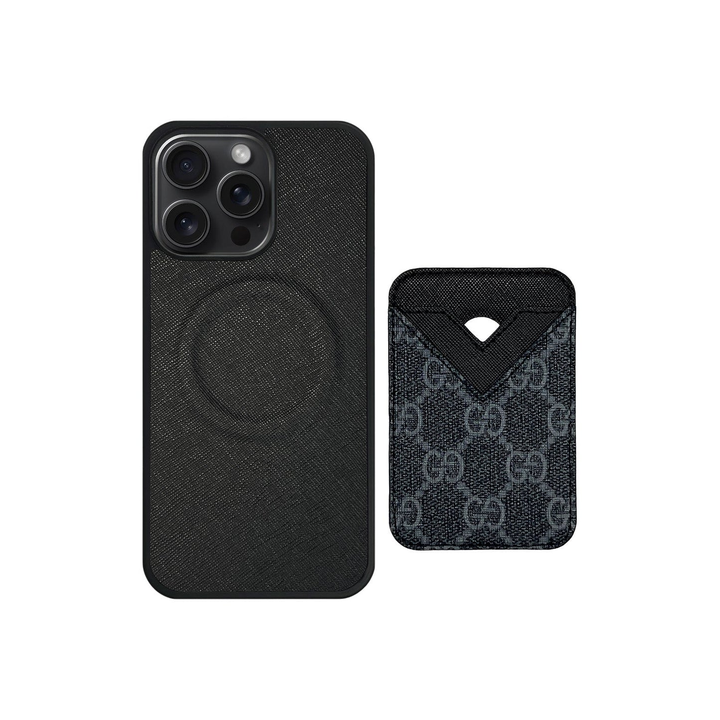 MAGSAFE CARDHOLDER GG BLACK MONOGRAM