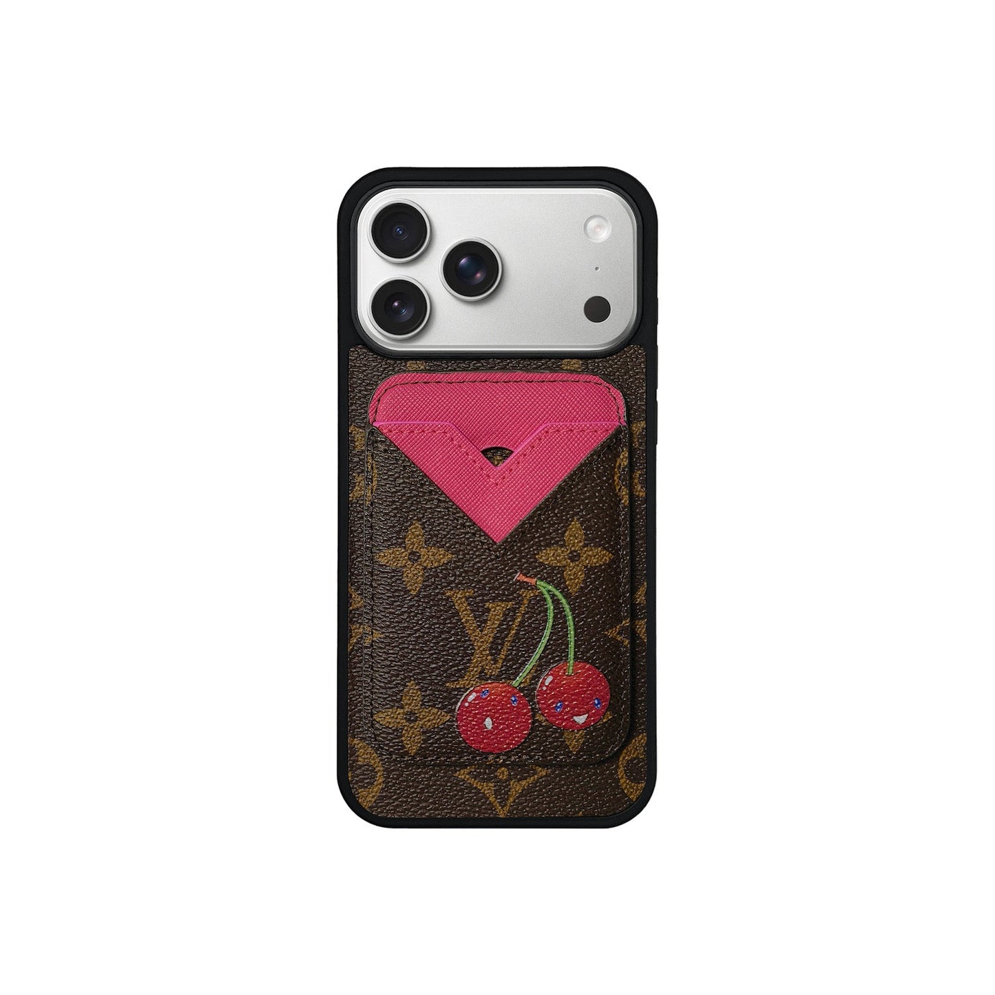 SET MAGSAFE CARDHOLDER LV CHERRY PINK