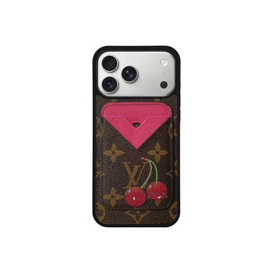 SET MAGSAFE CARDHOLDER LV CHERRY PINK