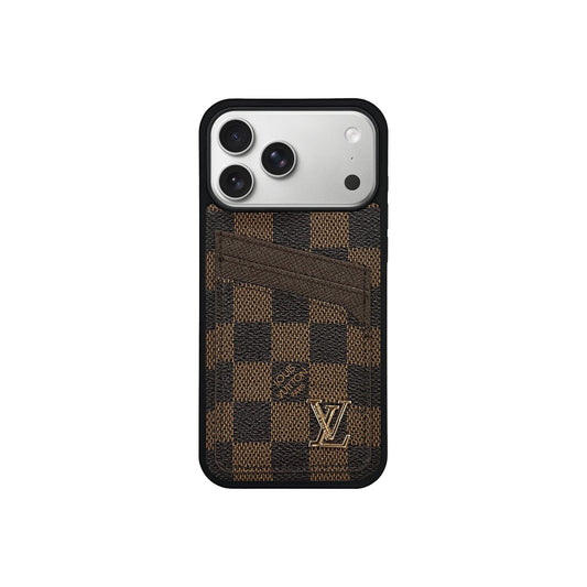 LV BROWN CLASSIC CARDHOLDER FULLY COVERED