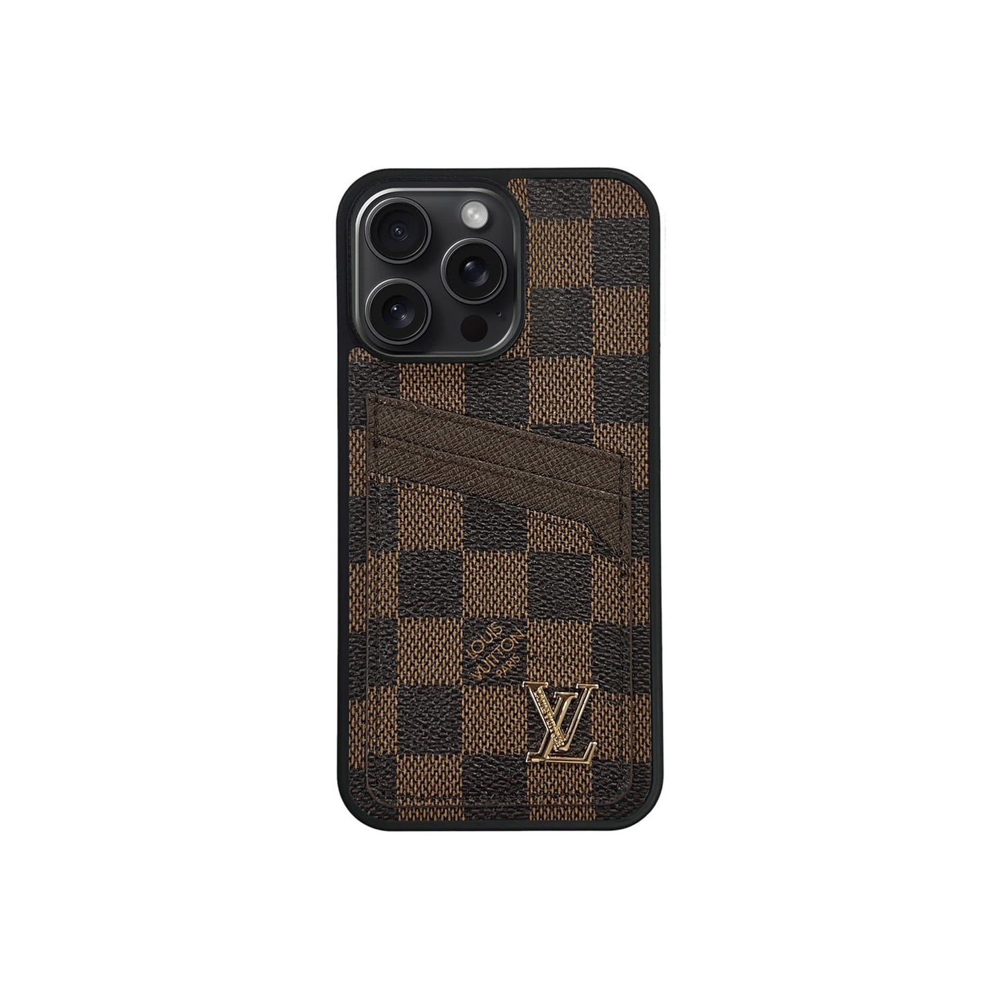 LV BROWN CLASSIC CARDHOLDER FULLY COVERED