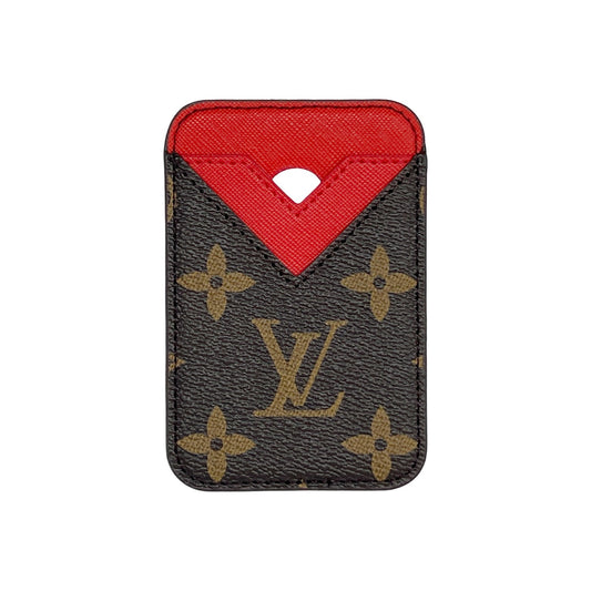 LV BROWN/RED MAGSAFE CARDHOLDER