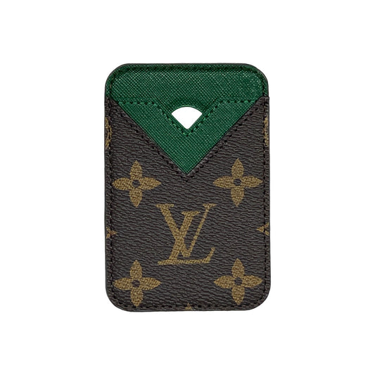 LV BROWN/GREEN MAGSAFE CARDHOLDER