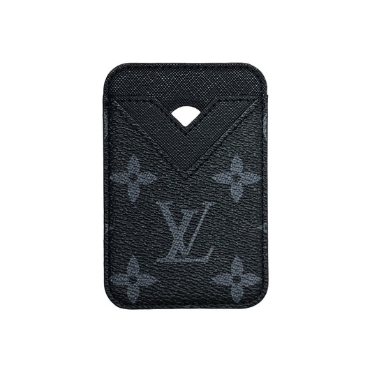 LV BLACK MAGSAFE CARDHOLDER